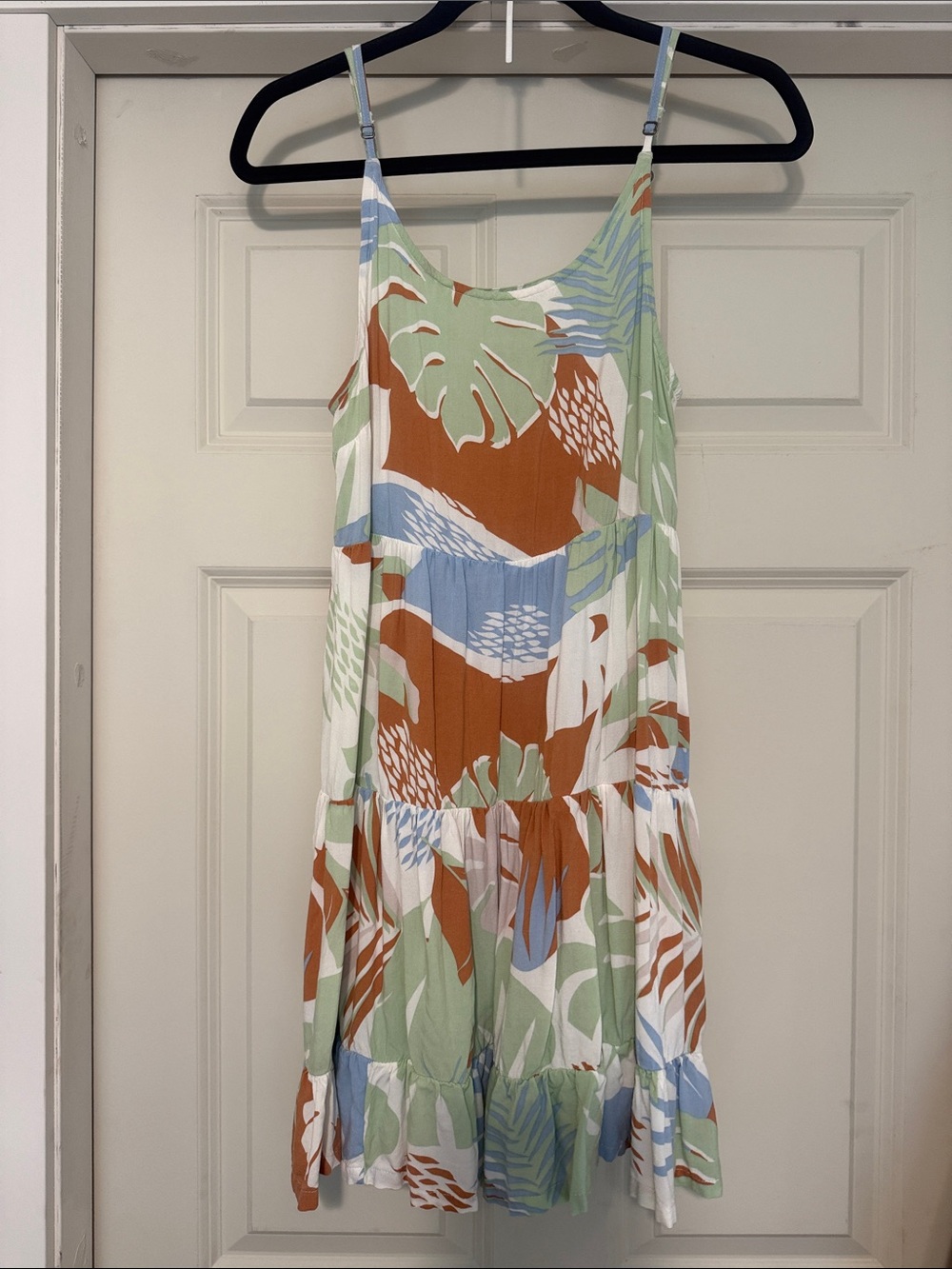 Roxy Tropical Print Sundress in Green, Blue & Brown